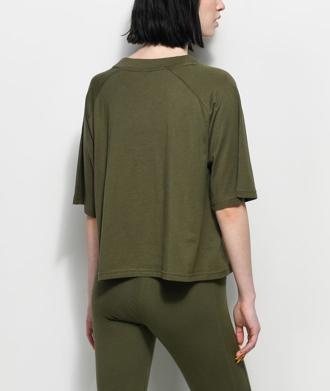 olive green puma shirt